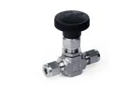 Игольчатый вентиль AMFLO, SS-NV10 FNT К-ring, A-Angel, с PTFE уплотнителем, угловой, нержавеющий SS316L, 345 bar, 2-х портовый