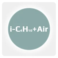 Калибровочная газовая смесь: ИЗОБУТАН (i-C4H10) 0.9 % + ВОЗДУХ (Air) ост. в баллоне 10 л. Сталь, вентиль Латунь