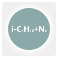 Калибровочная газовая смесь: ИЗОБУТАН (i-C4H10) 10 % + АЗОТ (N2) ост. в баллоне 2 л. Сталь, вентиль Латунь